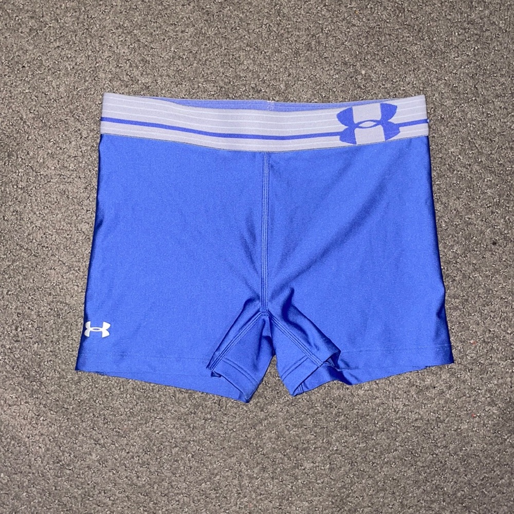 Periwinkle athletic spandex shorts